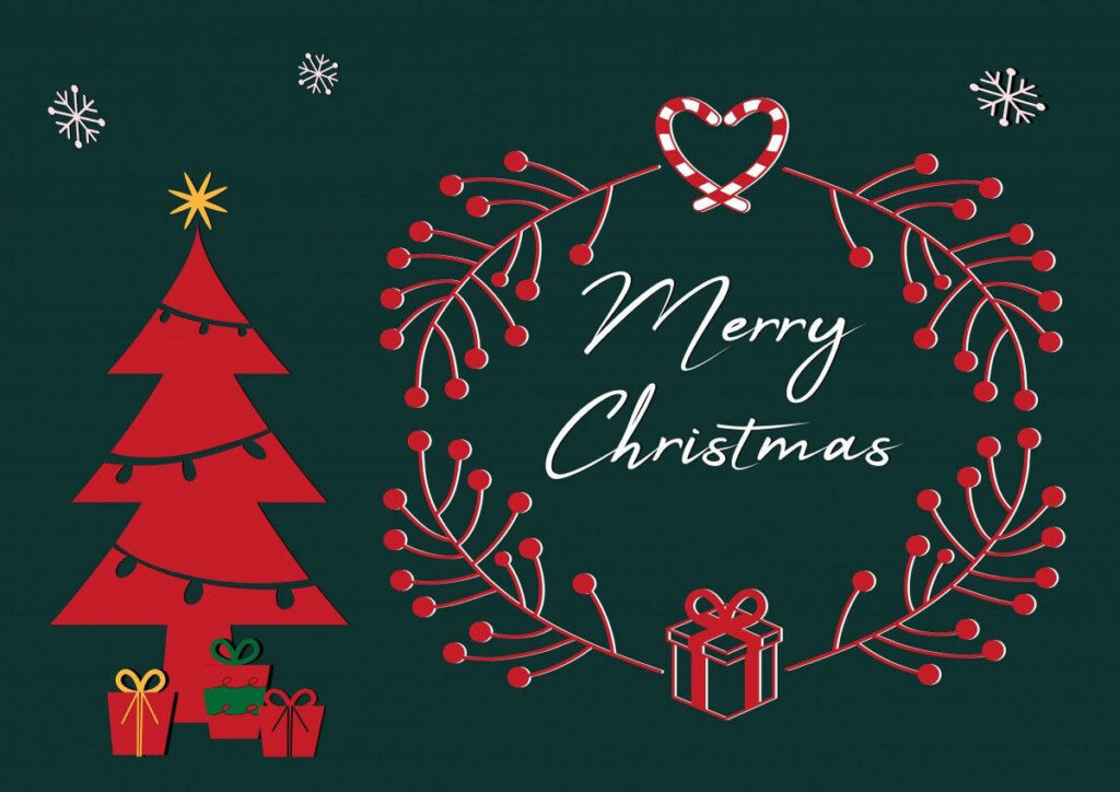 Merry Christmas Wonderland: Festive Desktop Background Embracing Christmas Designs Wallpaper