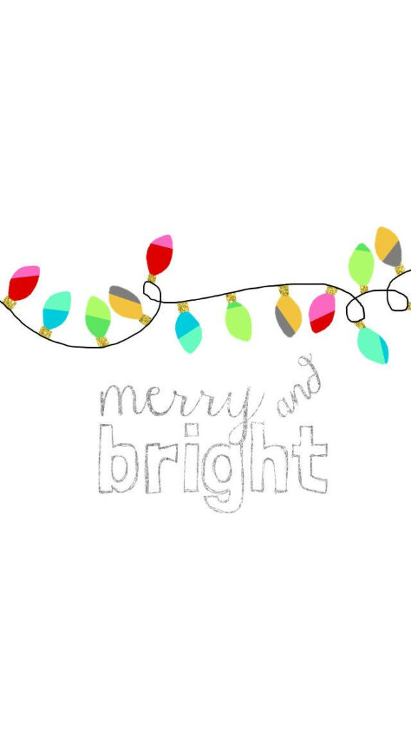 Merry and Bright: Capturing the Festive Glow of Colorful Christmas Lights on an iPhone Wallpaper