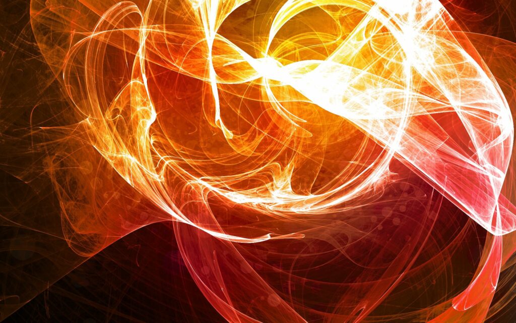 Mesmerizing Abstract Wallpaper: Swirling Smoke & Flames Background