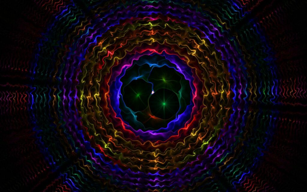Vibrant Concentric Circles Wallpaper - Dark 1920x1200 Background
