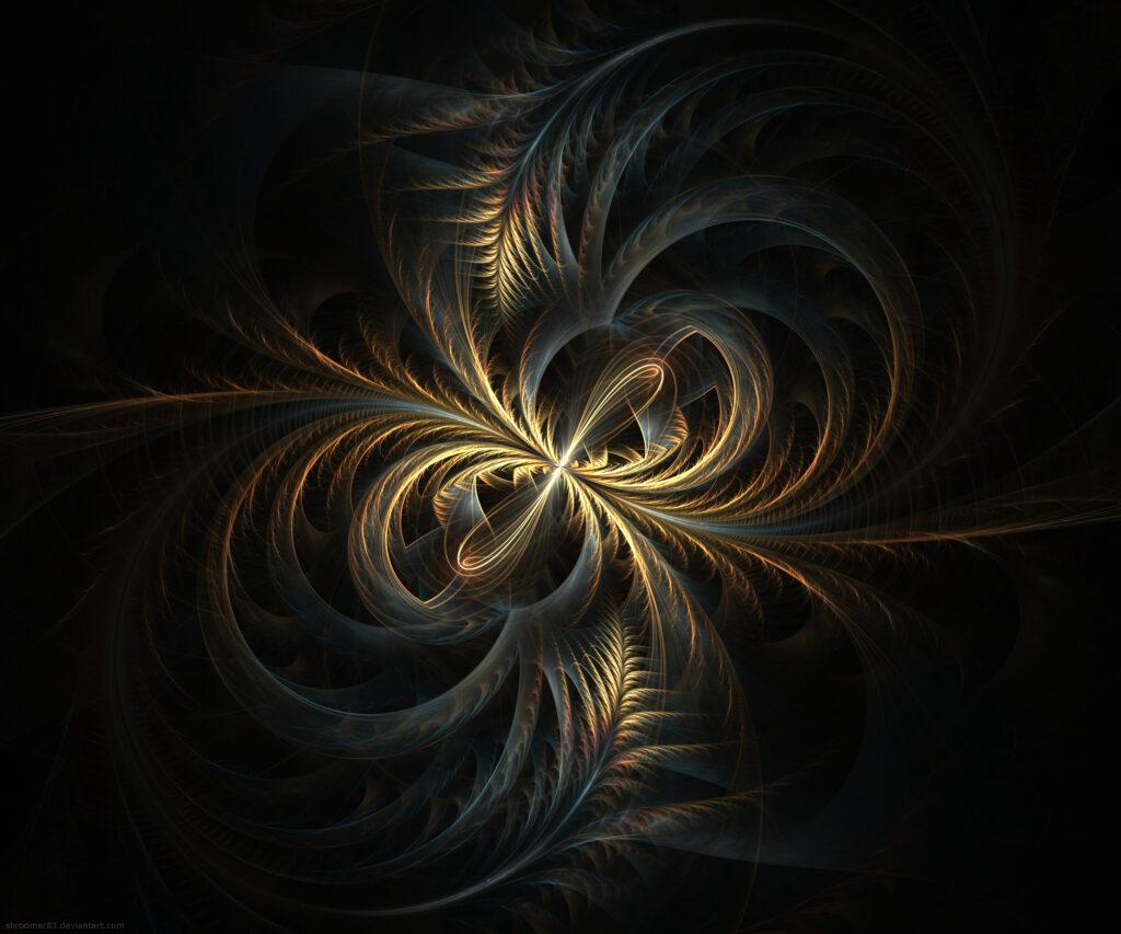 Mesmerizing Fractal Wallpaper: Tangled Patterns & Glowing Motion