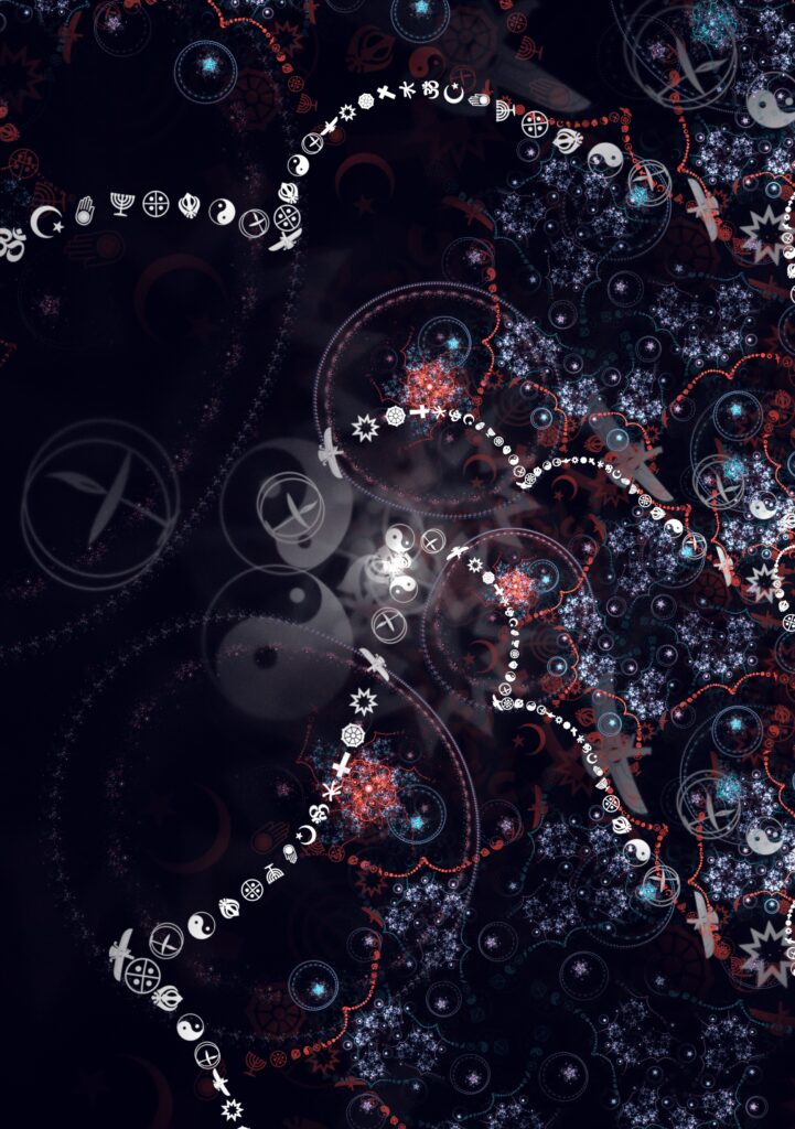 Mesmerizing Fractal Wallpaper: Intricate Patterns & Glittering Elements