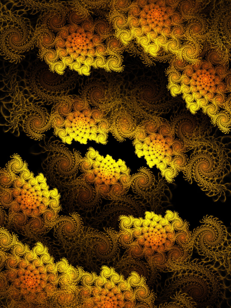 Intricate Golden Spiral Abstraction - 3000x4000 Wallpaper Background