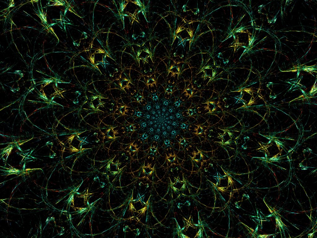 Vibrant Kaleidoscope Fractal Wallpaper - 3200x2400 Background