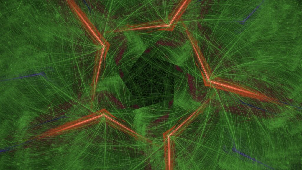 Mesmerizing Green Abstract Wallpaper with Intricate Patterns