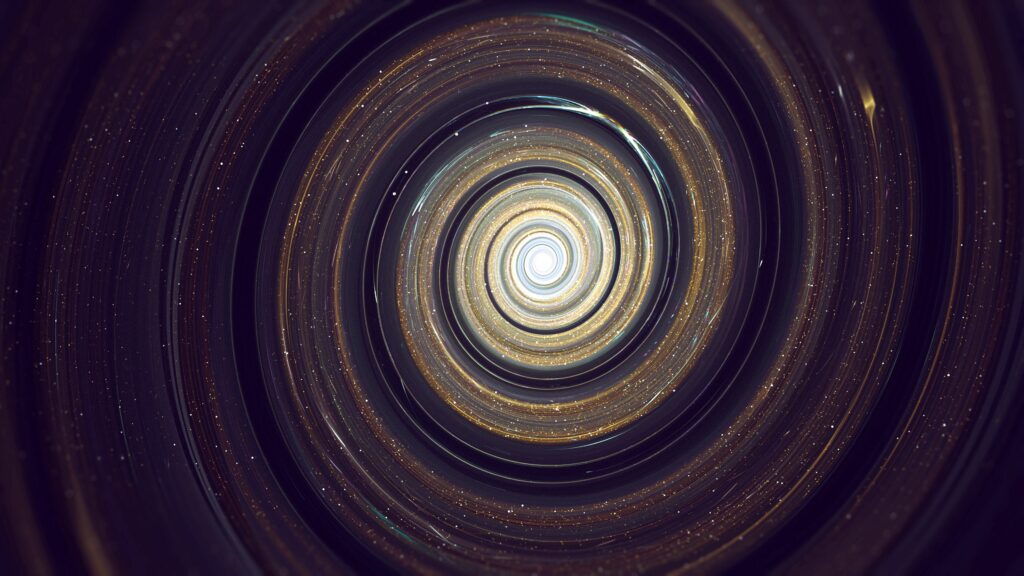 Mesmerizing 3840x2160 Abstract Vortex Wallpaper with Sparkling Depth