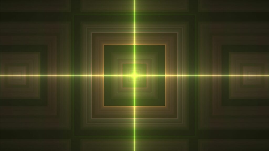 Mesmerizing 4K Abstract Wallpaper with Neon Green Cross Design