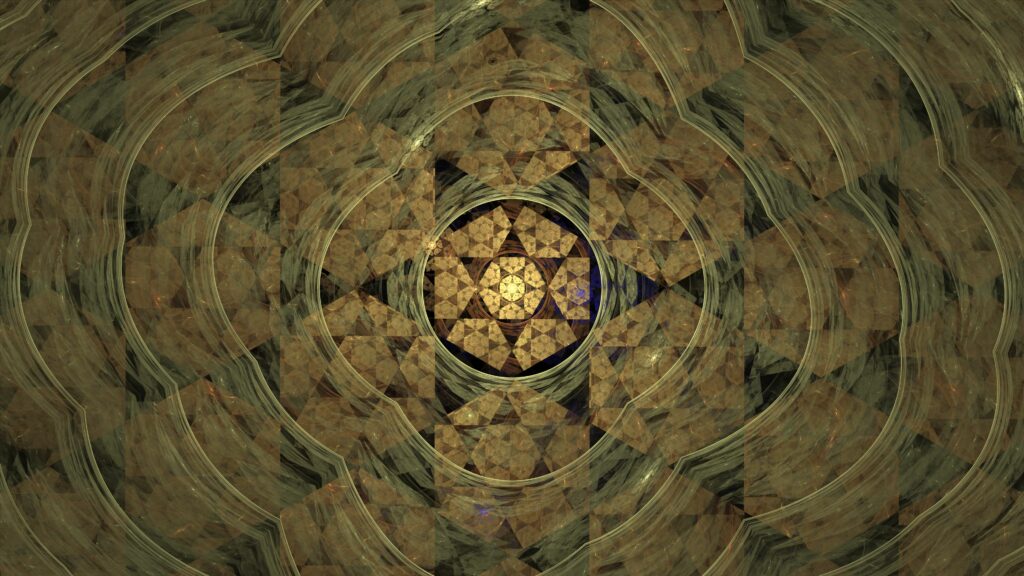 Intricate Triangular Fractal Wallpaper: Mesmerizing Abstract Background