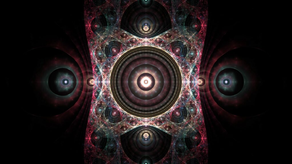 Vibrant 3840x2160 Fractal Wallpaper: Mesmerizing Circles Design