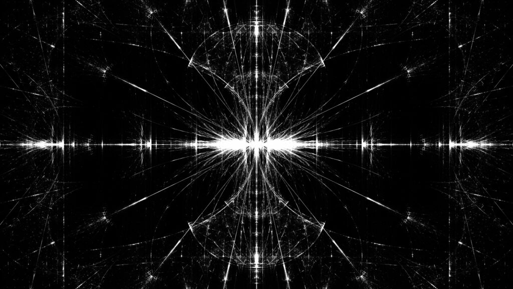 Mesmerizing 3840x2160 Wallpaper with Radiant Shapes on Black Background