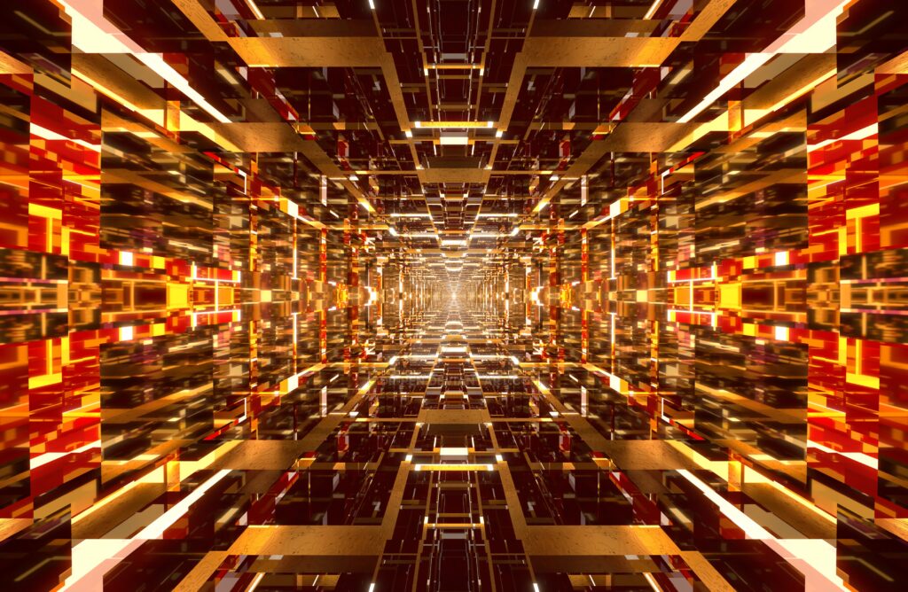 Vibrant 3D Fractal Wallpaper: Immersive Geometric Background