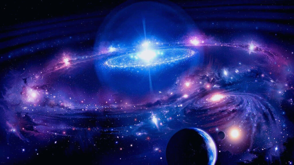 Stunning 3D Galaxy Wallpaper: Radiant Star Formation & Nebulas