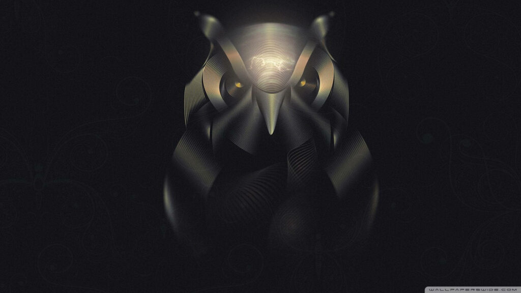 Mesmerizing 3D Owl Wallpaper: Mystical Midflight Design