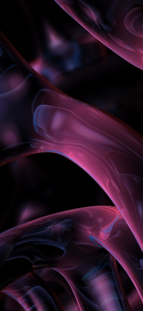 Whimsical 3D Purple Forms Transform This Iphone Amoled Background Wallpaper