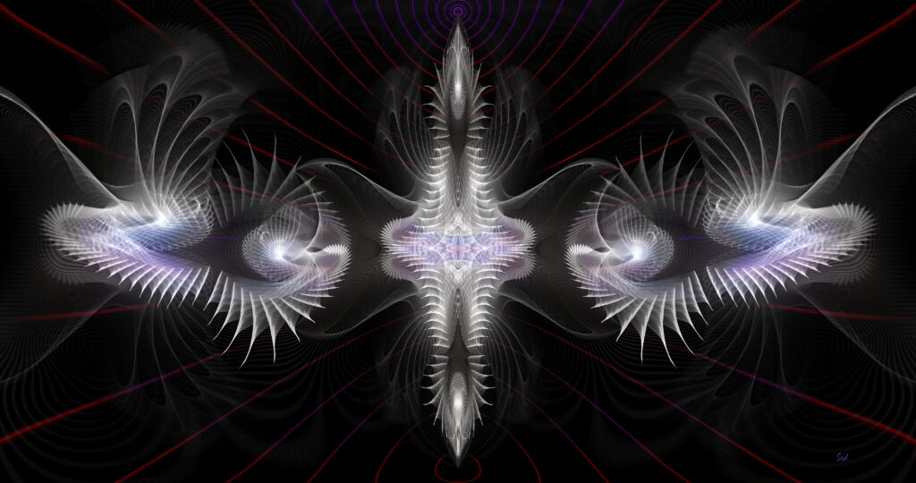 Stunning 4K Fractal Wallpaper: Intricate Design with Glowing Shapes