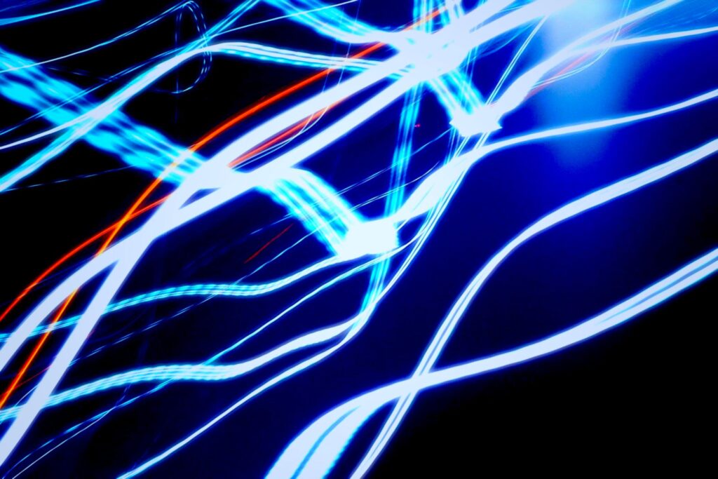 Vibrant Neon Lines Wallpaper 4500x3000 - Dynamic Dark Background