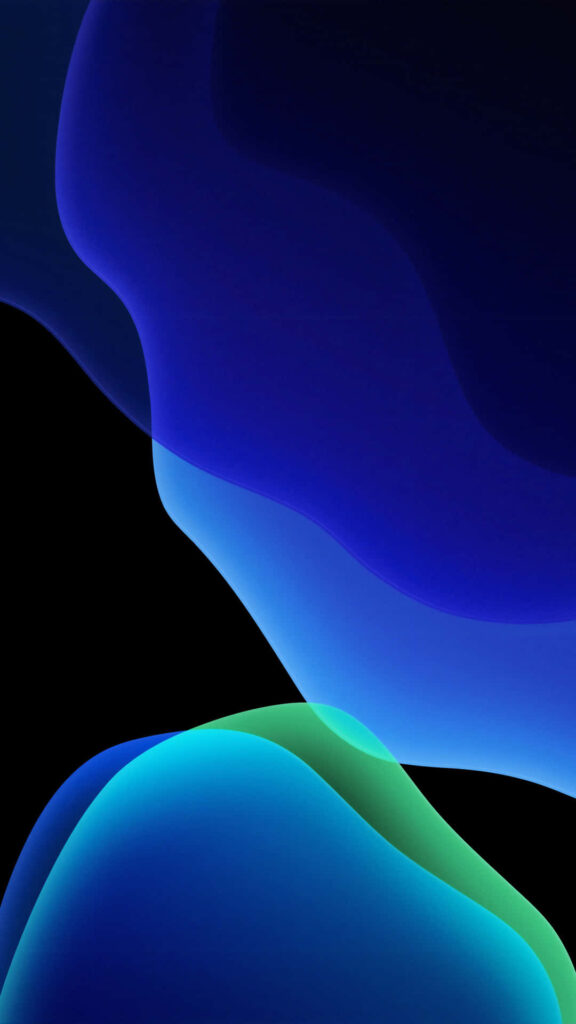 Serene Abstract Blue Blobs Wallpaper - Modern Fluid Design Background