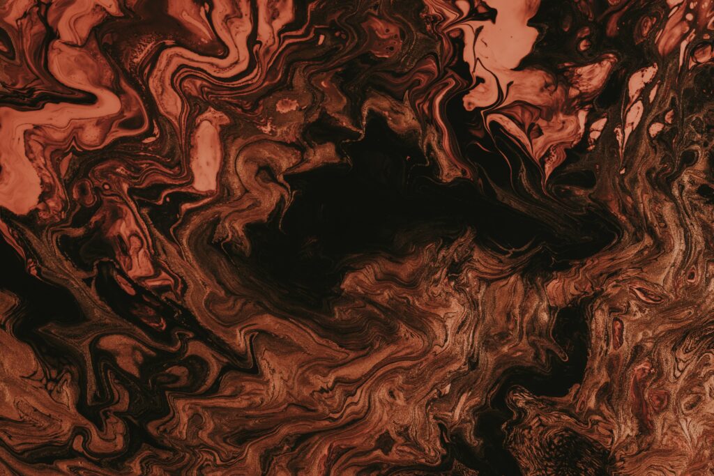Fluid Abstract Wallpaper: Swirling Brown & Black Patterns Background