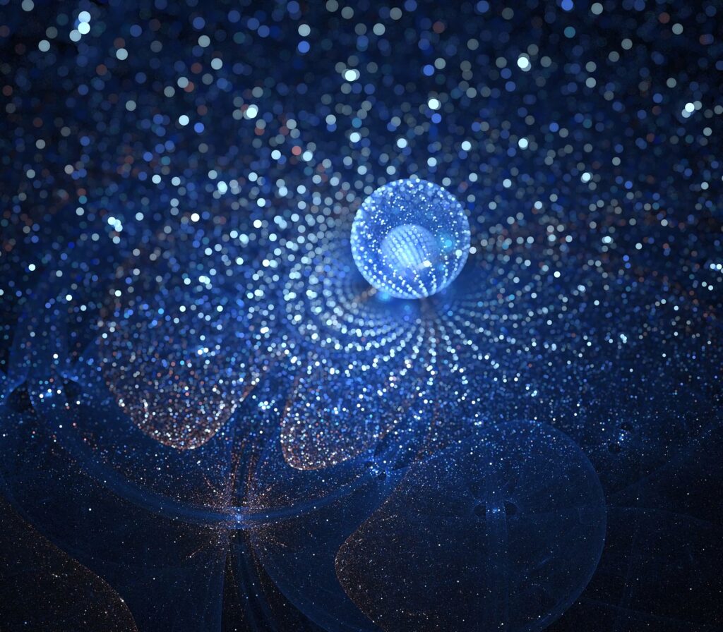 Mesmerizing Abstract Fractal Wallpaper with Glowing Sphere - 2560x2240