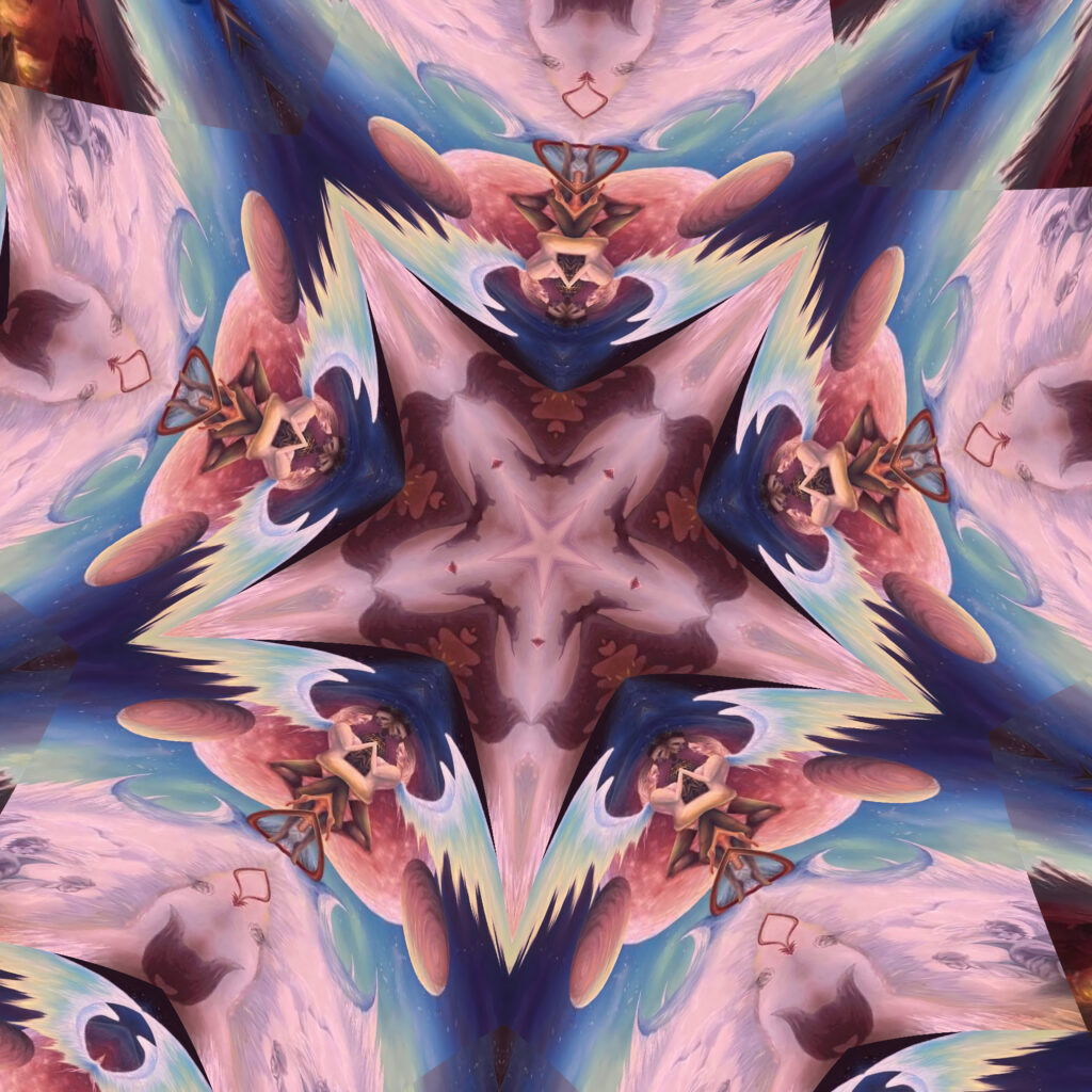 Mesmerizing Kaleidoscopic Wallpaper: Starry Abstract Design Background