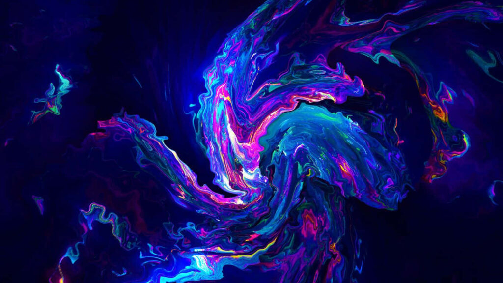 Energetic Abstract Laptop Wallpaper in Blue, Pink, Purple
