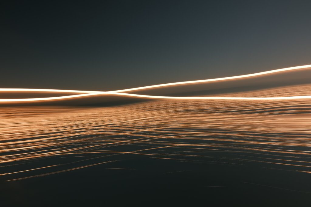 Warm Glowing Lines: Dynamic Modern Abstract Wallpaper Background