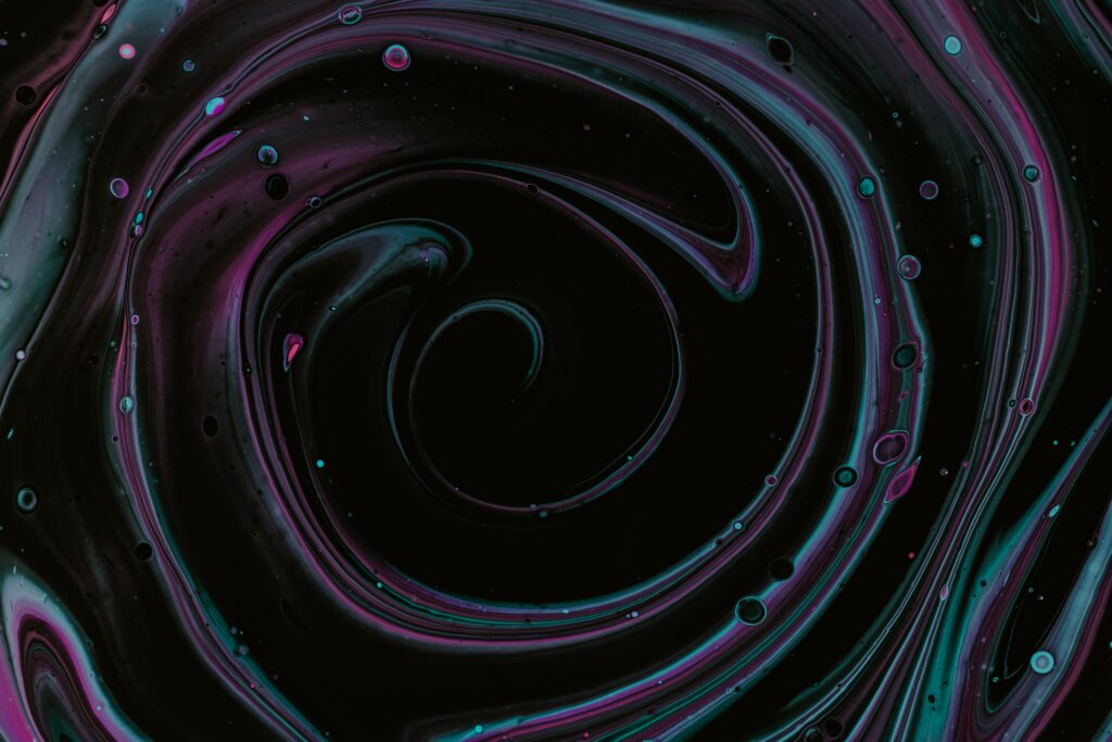 Mesmerizing Abstract Liquid Paint Wallpaper - Dark & Vibrant Design
