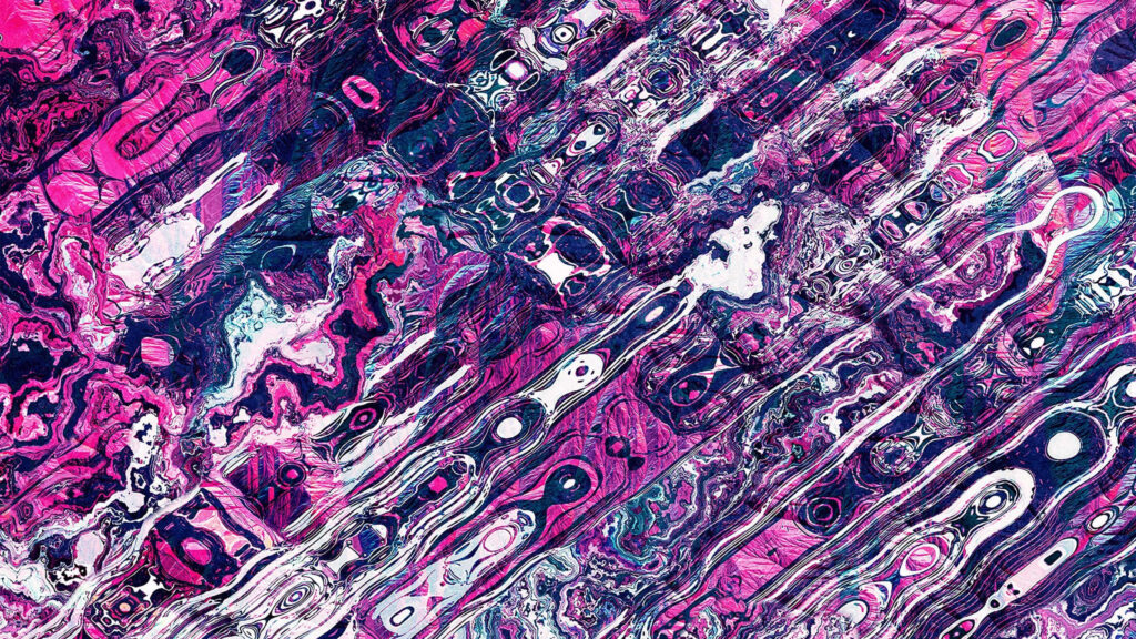 Vibrant Abstract Ripple Wallpaper in Pink, Purple, and Blue Hues