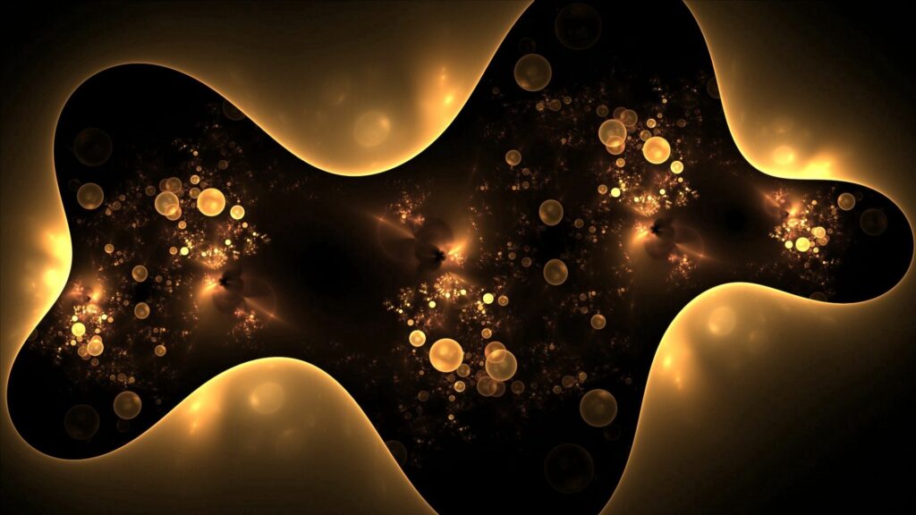 Mesmerizing Abstract Shape Wallpaper: Cosmic Fluid Design 1920x1080