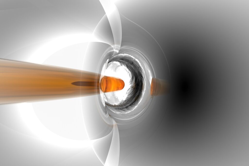 Mesmerizing Abstract Ball Design with Light, Lines & Veil Background Wallpaper