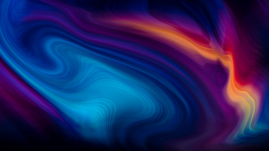 Vibrant Blue and Orange Swirling Abstract Wallpaper Background
