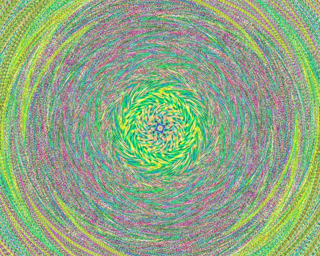 Mesmerizing Green and Gray Abstract Vortex Wallpaper - 1280x1024