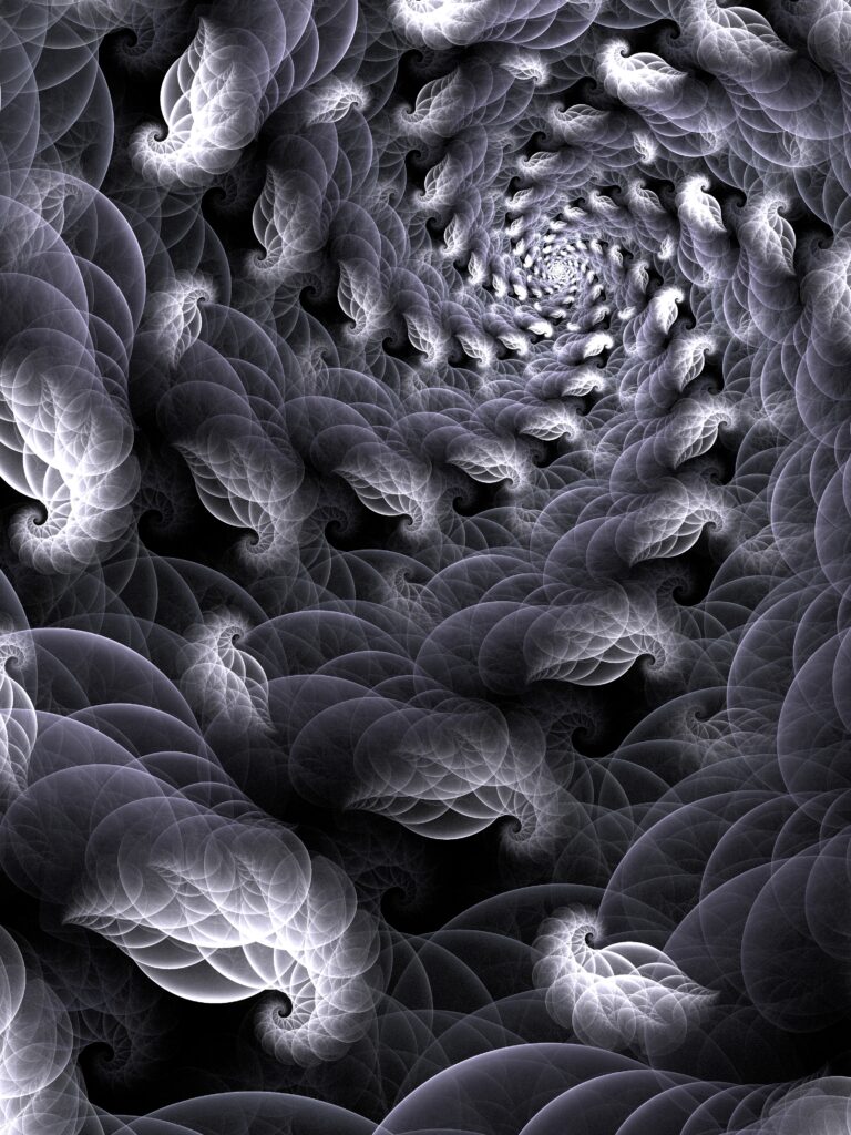 Mesmerizing Abstract Wallpaper with Glowing Spiral Patterns