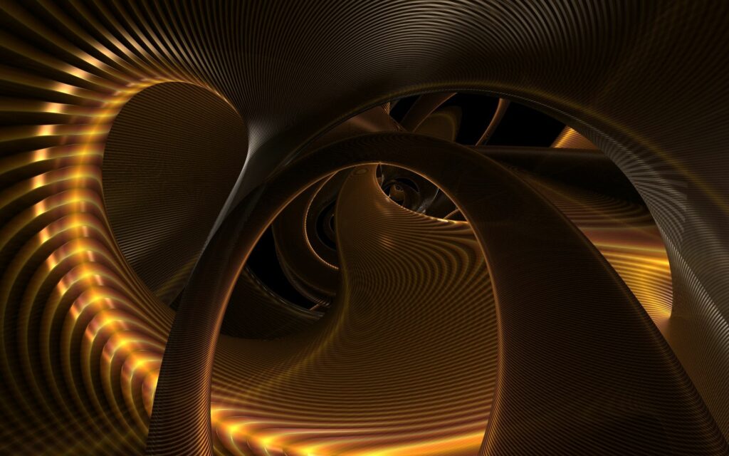 Mesmerizing 1920x1200 Abstract Wallpaper with Metallic Tubes