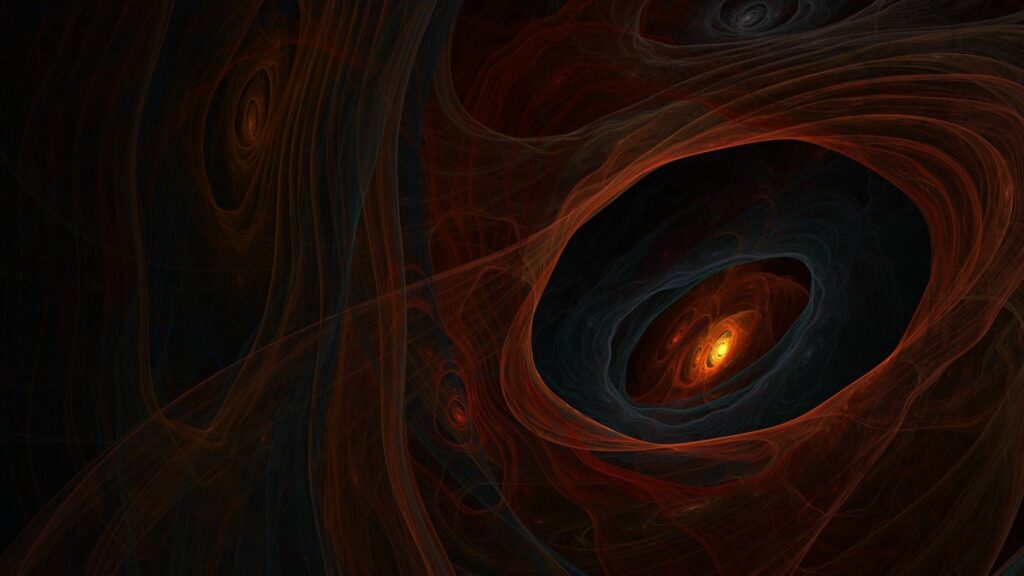 Dynamic Abstract Wallpaper: Swirling Lines & Glow in Depth