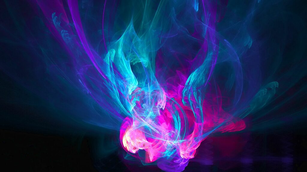 Mesmerizing Abstract Wallpaper: Vibrant Swirls of Light in 1920x1080