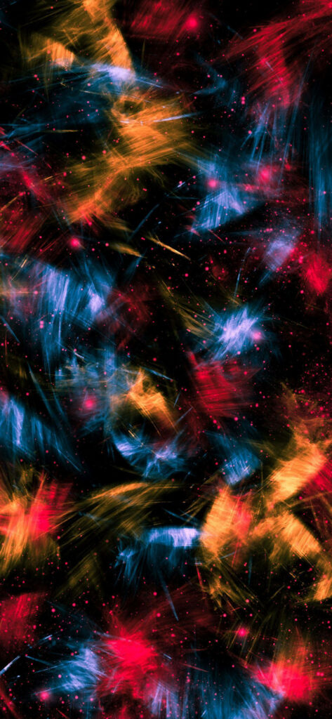 Vibrant Abstract Wallpaper for Samsung Mobile: Red, Blue, Gold Design