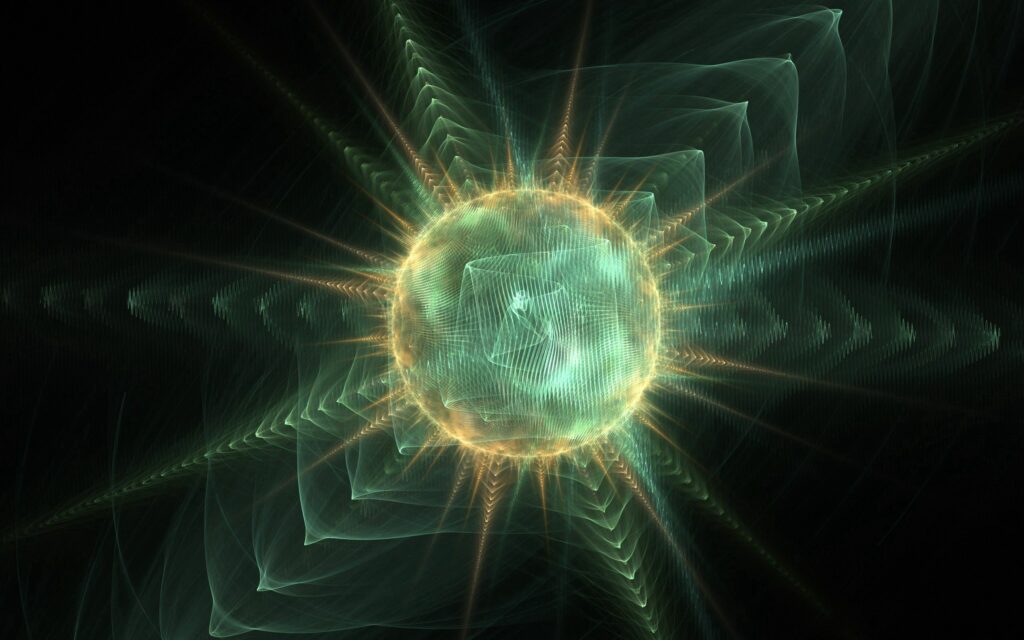 Mesmerizing Abstract Wallpaper: Bright Sphere on Dark Background