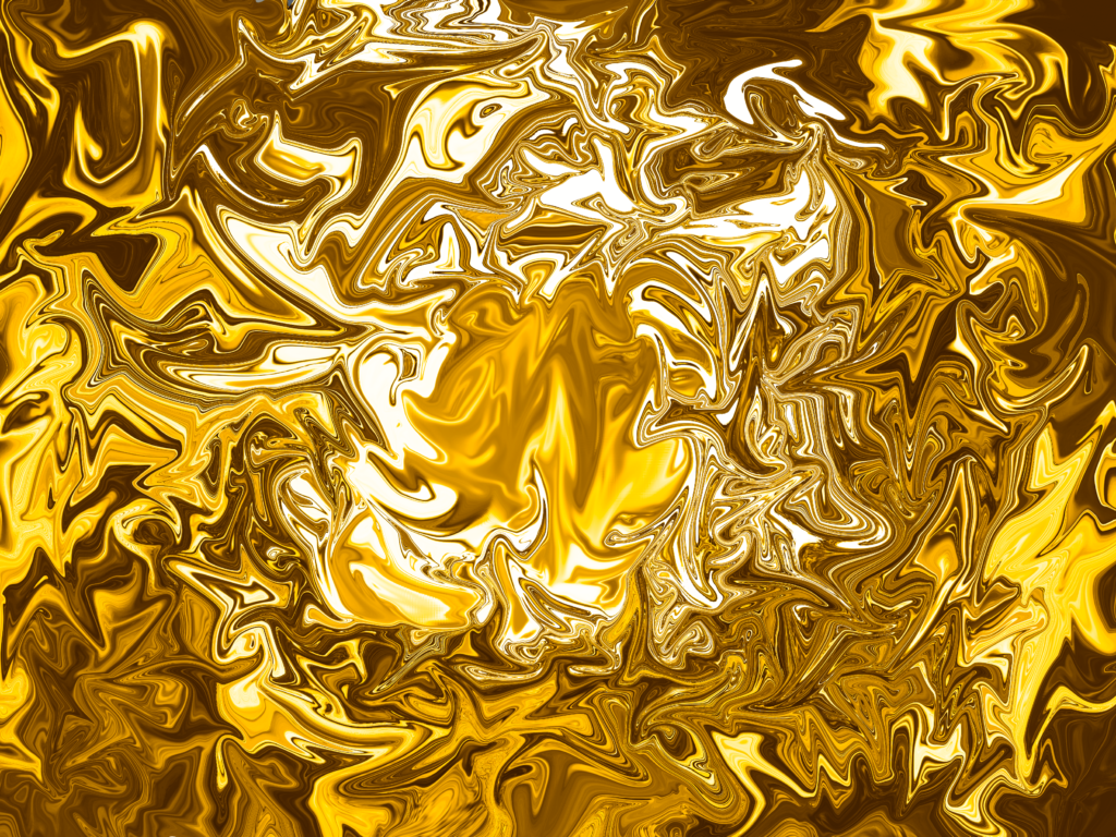 Abstract Golden Ripple Wallpaper: Mesmerizing Fluid Digital Art Background