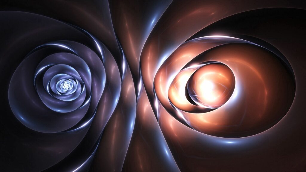 Mesmerizing Abstract Wallpaper: Intricate Curls & Vibrant Gradients