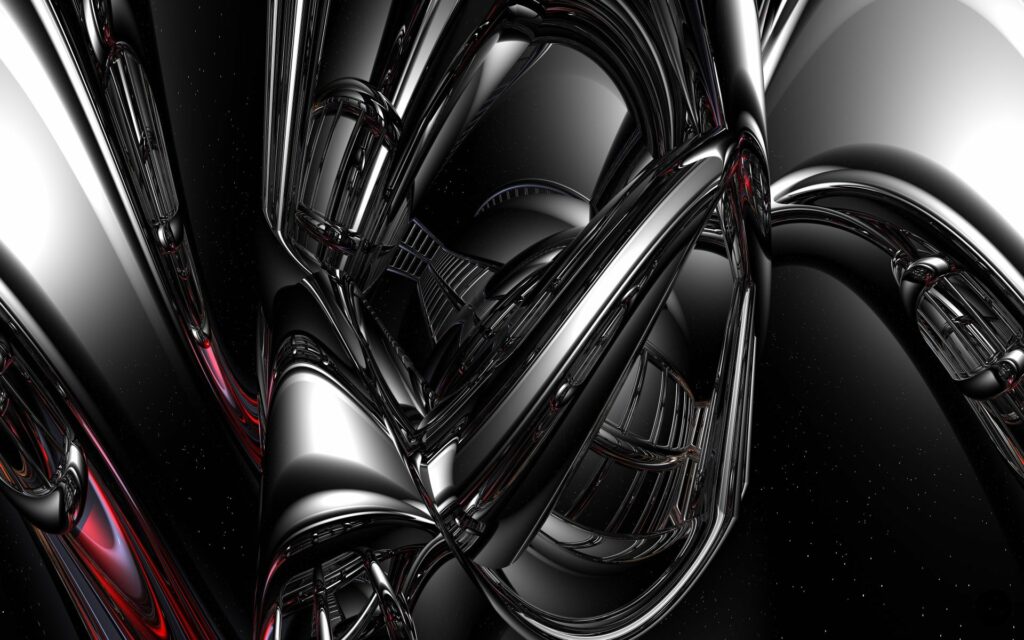 Futuristic Abstract Wallpaper: Sleek Metallic Design at 1920x1200