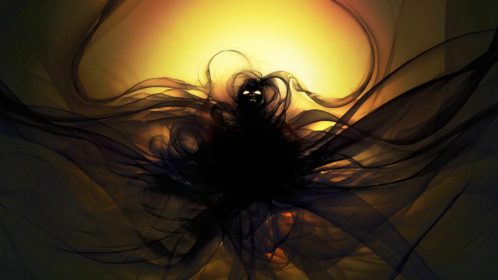 Mesmerizing Abstract Wallpaper: Swirling Smoke Design in Dark Hues