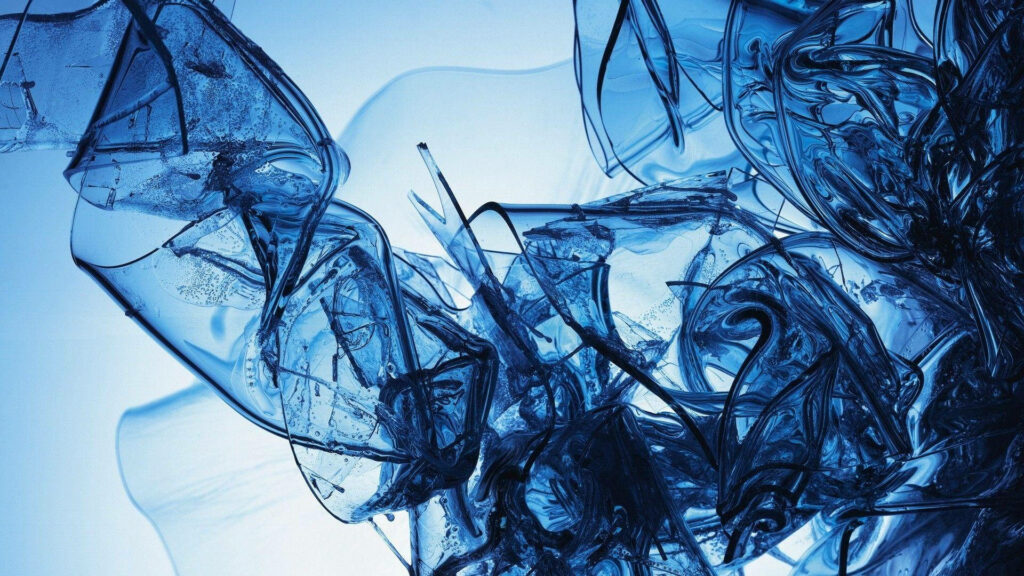 Stunning Abstract Blue Ribbon Wallpaper with Soft Gradient Background