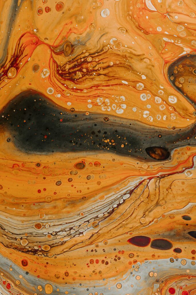 Vibrant Abstract Wallpaper: Swirling Patterns & Liquid Paint Design
