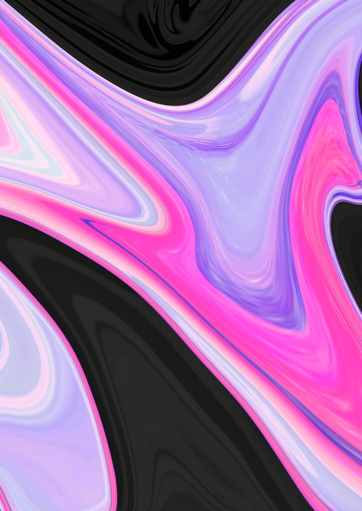 Mesmerizing Pink Lilac Black Abstract Wavy Wallpaper Background
