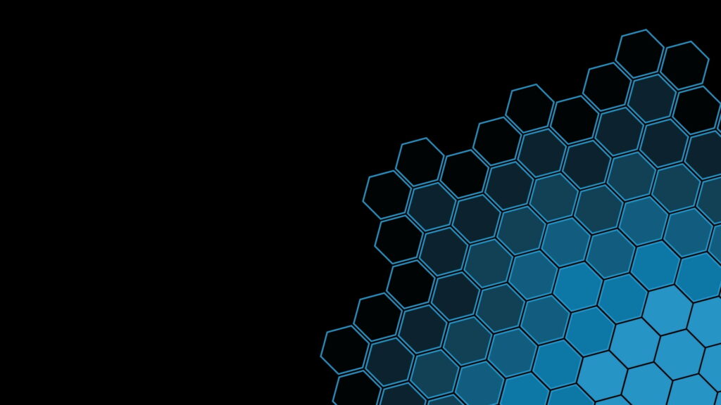 Hexagon Heaven: A Stunning HD Wallpaper with Mesmerizing Black and Blue Patterns