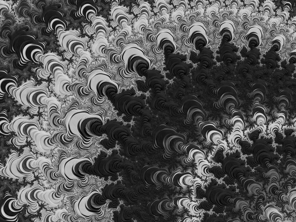 Mesmerizing Black and White Abstract Art Wallpaper Background