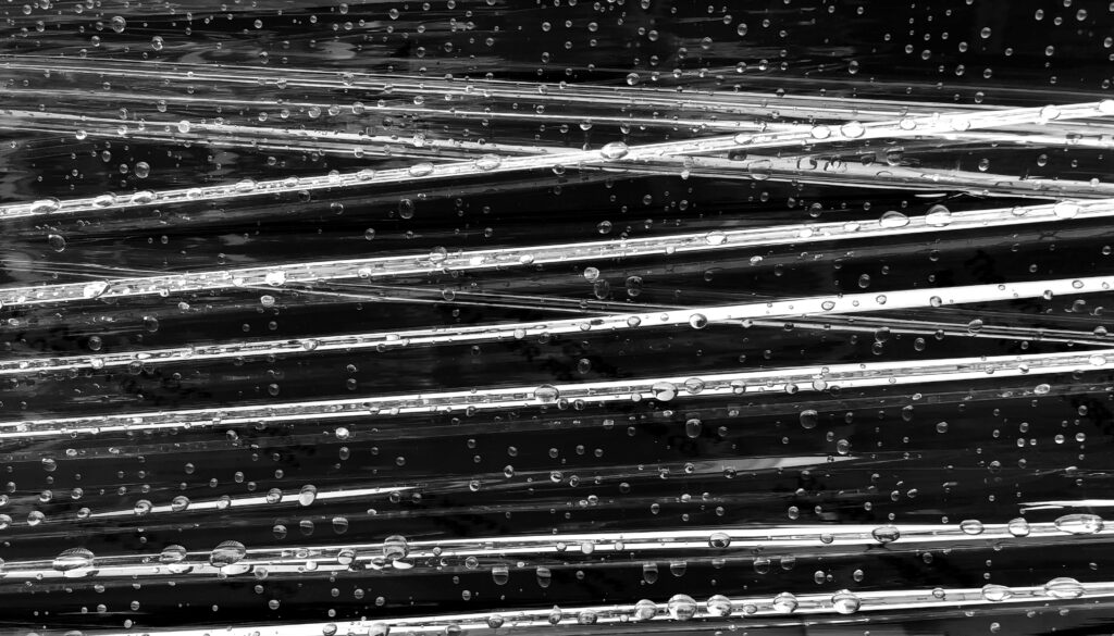 Stunning Black and White Macro Raindrop Wallpaper - High-Res Background
