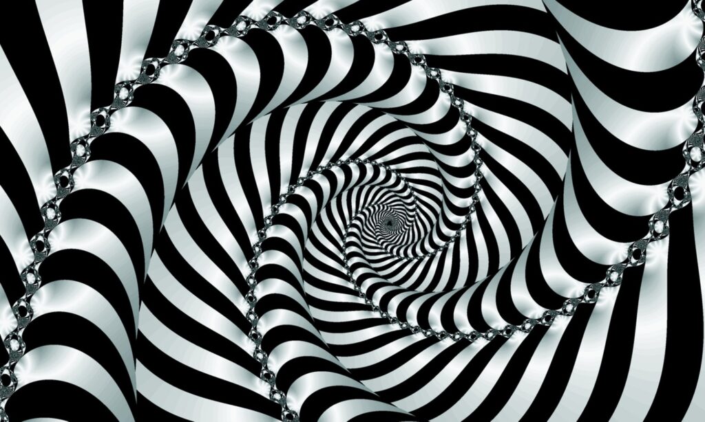 Mesmerizing Black and White Spiral Wallpaper for Dynamic Background