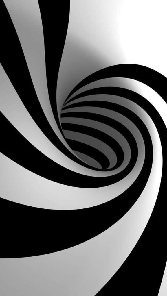 Mesmerizing Black and White Swirling Stripes Wallpaper Background